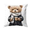 Winter Theme Cushion Pillowcase Printed Polyester 45X45Cm Throw Pillowcover Decorative Sofa Cushion Pillowslip Home Decor