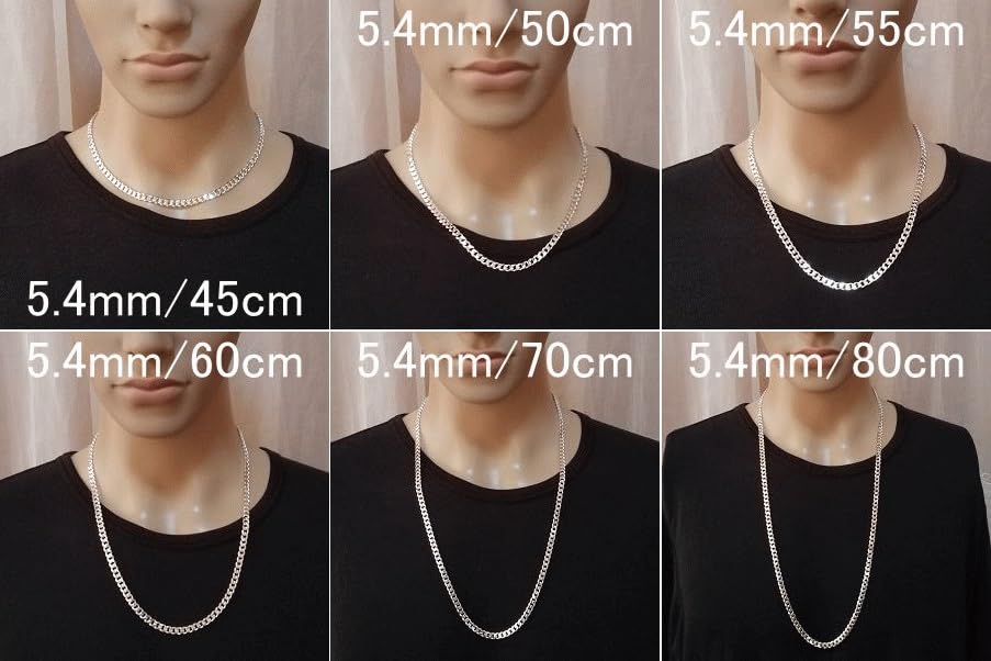 Thick Cuban Link 925 Sterling Silver Silver Simple and Cool Cuban Link Chain Silver Cuban Link Only [100-point Market] Necklace, Chain, Men's
