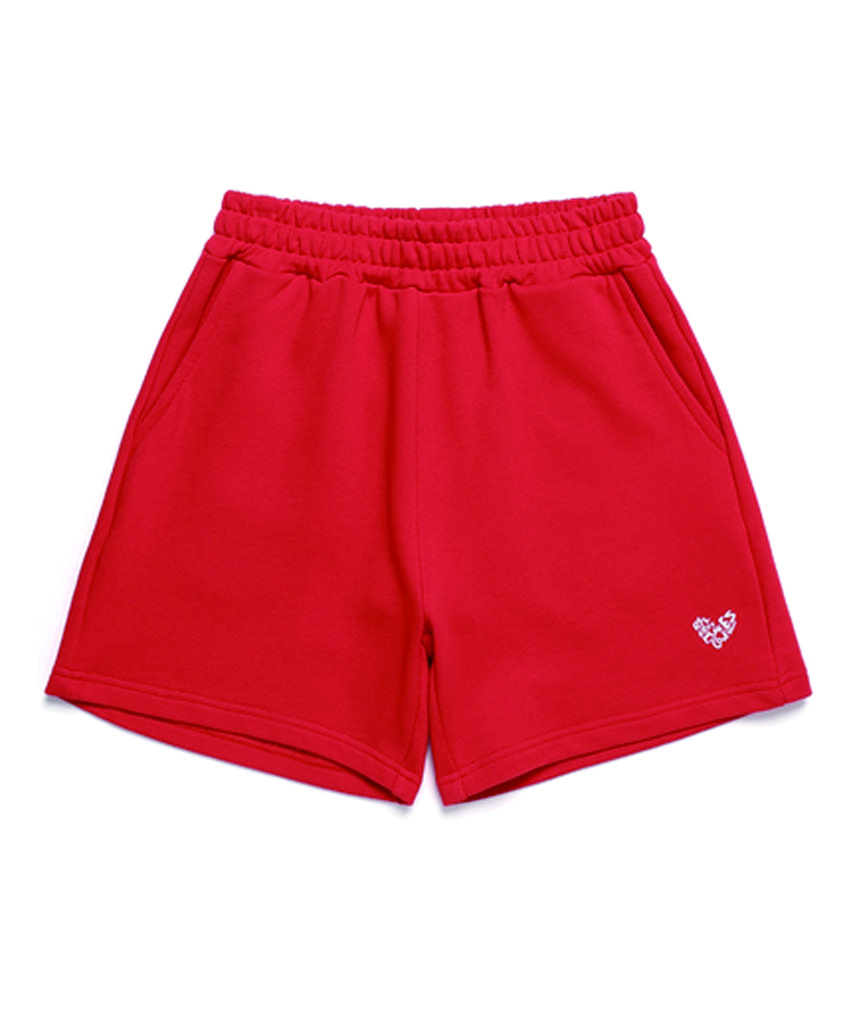 RXMC Melting Heart Sweat Shorts_Red