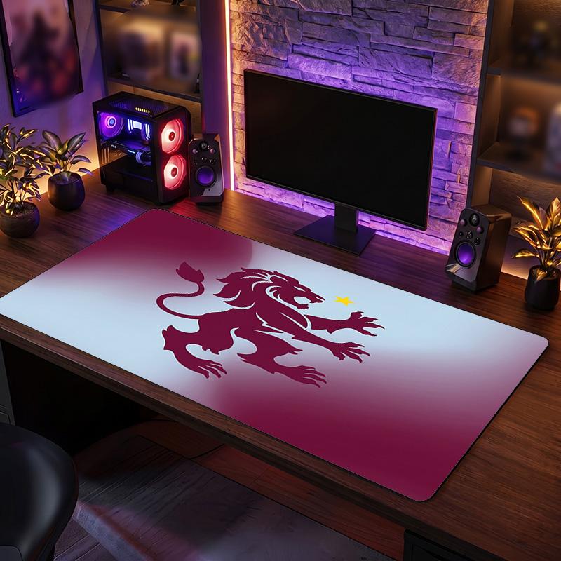 Aston Villa Football Print Large Mouse Pad, Anti-Slip Extended Gaming Desk Mat for Office Home