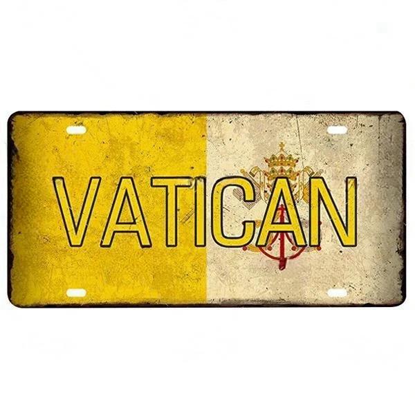 Metal Flag Sign Wall Decor 15x30 Cm Gift for Bar Cafe Office