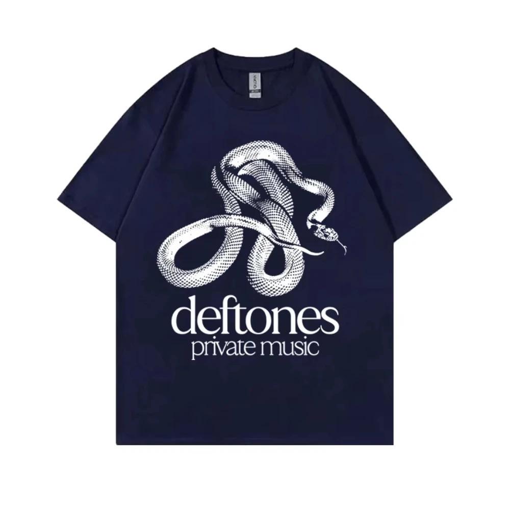 2026 Limited Alternative Metal Rock Band Deftones Private Music Snake Graphic T Shirts Men Women Vintage Oversized T-shirt Streetwear