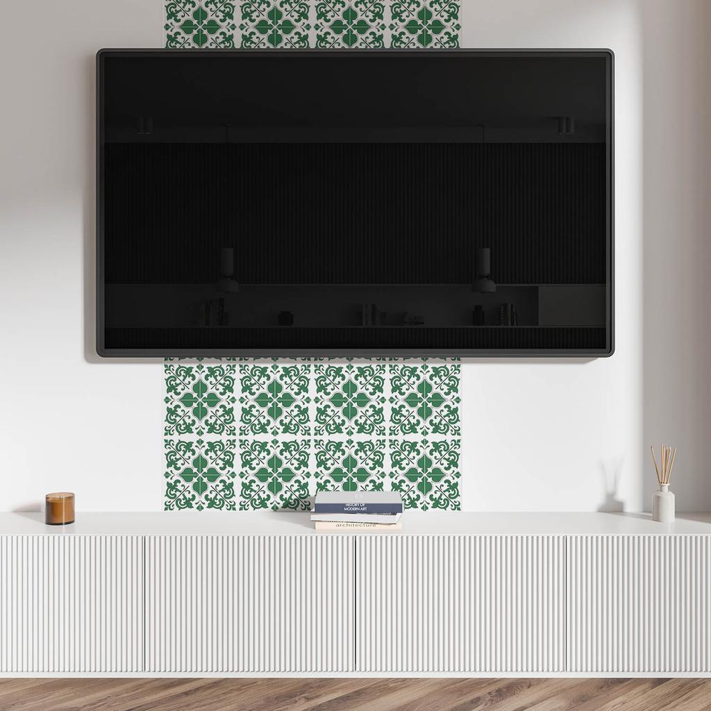 Dekoracyjne Kafelki Winylowe Samoprzylepne Wzór Roślinny Z Ornamentami 10X40X20 Cm