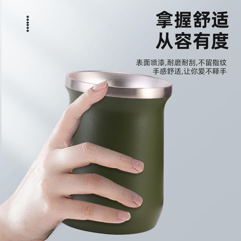 double wall 240ml 8oz stainless steel yerba mate tea cup tumbler coffee cup coffee tumbler no straw
