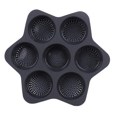 Hamburger Bun Mold 7 Cavity Silicone Non Stick Dishwasher Safe Household Hamburger Bread Form