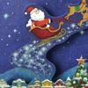Sanrio Christmas Message Card Santa Sled Night Sky JX 46-5 241717