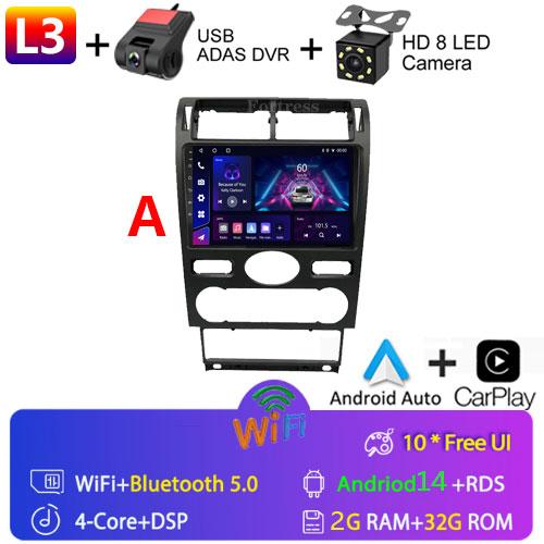 2din Android14 Car Radio Multimedia Carplay Auto GPS Navigation For Ford Mondeo Mondeo 3 2000 2001 2002 2003 2004 2005 2006-2007