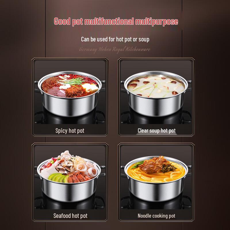 Zhishi 316 Stainless Steel Soup Pot, 30CM