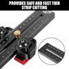 With Roller Woodworking Thin Rip Jig Fast Cutting Limit Position Table Cutter Jig Guide Precise Aluminum Alloy