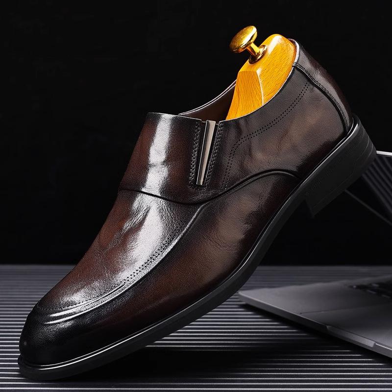 

Italian Dress Shoes Men Wedding Party Shoes Classic Men s Casual Loafers Designer Flat Shoes Zapatos Hombre Business Formal Shoe 38 коричневый