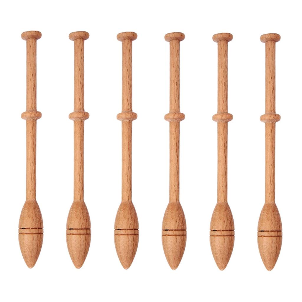 12pcs Wooden Lace Bobbins Ique Vintage Art Weaving Tools for Sewing and Lace Making