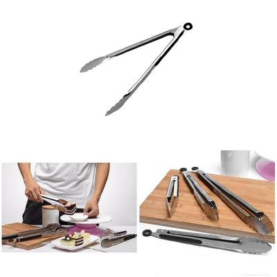 Tongs 9/12/14/16 Inch Stainless Steel Grilling BBQ Kitchen Clip Lock Tong Kitchen Supplies