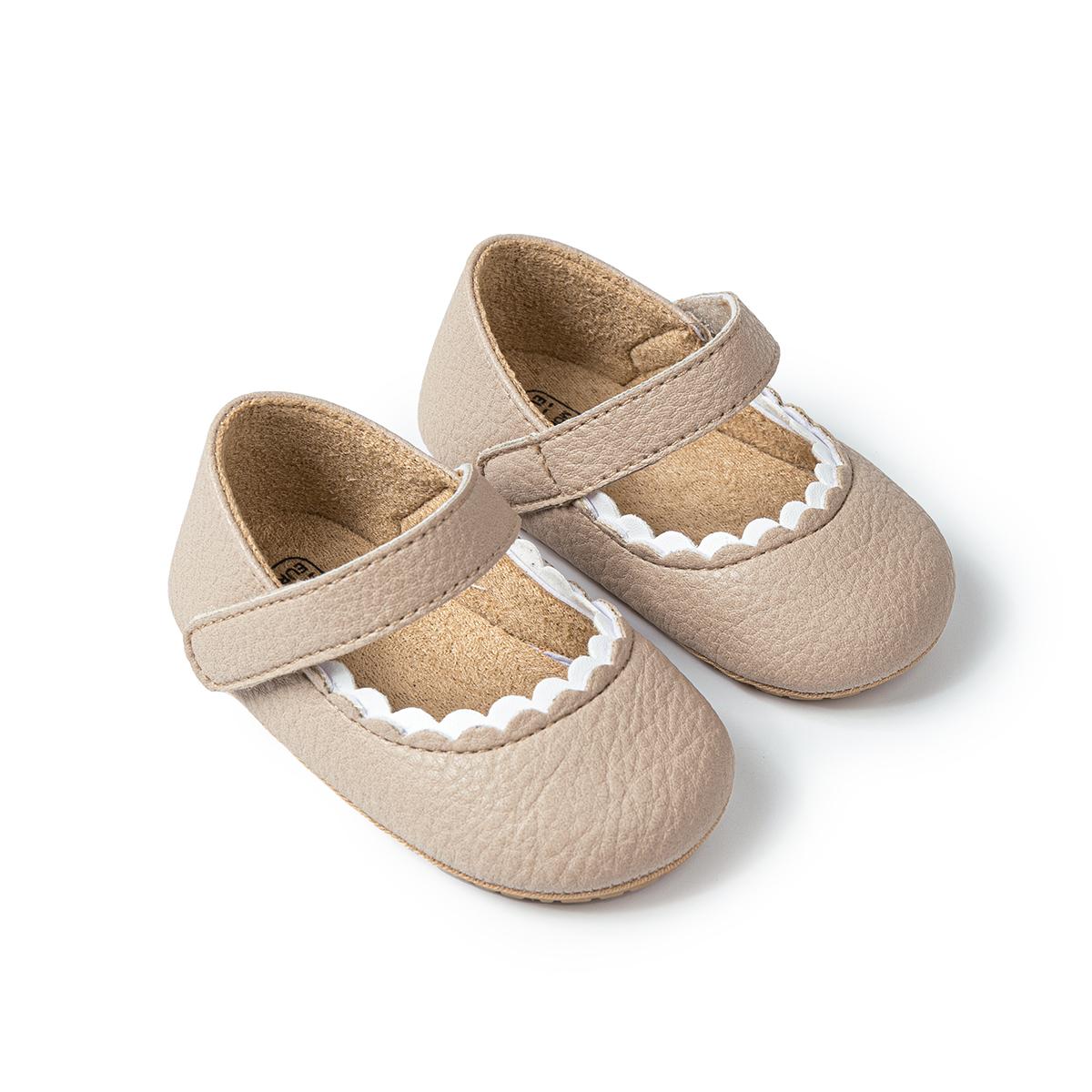 

Meckior Baby Boys Girls Shoes Infant Leather Rubber Sole Anti-slip Toddler First Walkers Crib Shoes Newborn Girl Princess 20