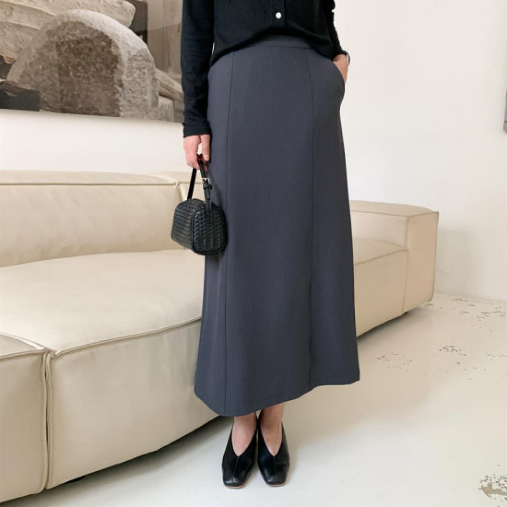New ArrivalS Open Run Women S H Line Long Skirt Back Zipper Slit deSign