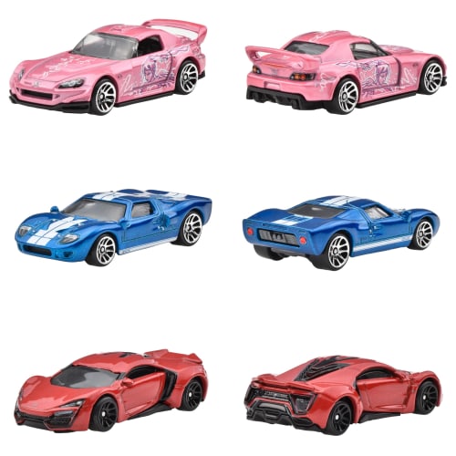 Hot Wheels Fast & Furious 10 Car Pack, Vehicle Toy, Mini Cars, Ages 3 and Up, Multi, HVX27