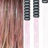 6Pcs Colorful Hair Tinsel Glitter Shiny Sparkle Hair Fairy Tinsel Hair Extensions  Festival Gift