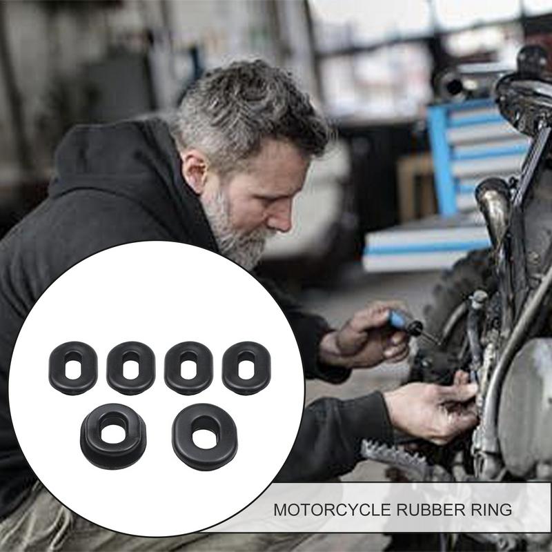 Rubber Side Cover Grommets 6pcs Grommets Kit Replacement Rubber Grommets For Motorcycle & Easy To Install For Battery Covers