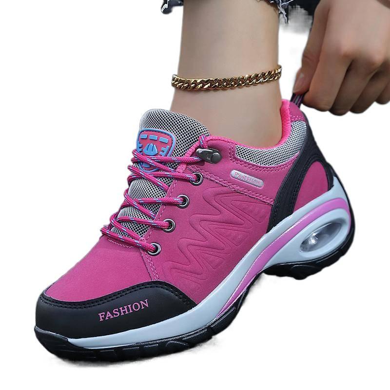 Air Cushion Running Shoes Women's Height Increase Soft Sole Shock Absorption Sports Versatile Platform Casual Shoes 2025 Autumn New Air Cushion Shoes
