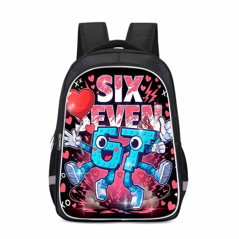 Kids Cartoon Print Backpack School - Lightweight Ergonomic Design With Reflective Stripes Oxford Fabric Grades 3-4