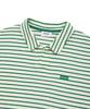 COVERNAT Terry Stripe Open Collar T-Shirt Green