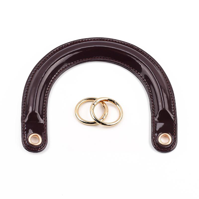 1Pc The New Product Is Suitable for Princess Diana Bag Strap, Arched Bag Strap U-shaped Handle Patent Leather Curved Pu Bag Strap