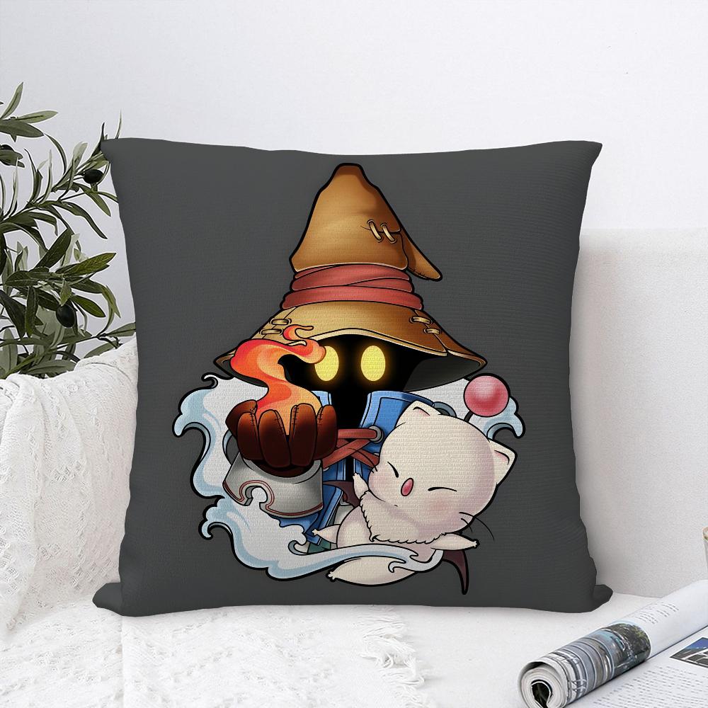 

F-Final F-Fantasy Game Pillow Case Plush Fabric Soft Pillowcase Double Sided Print Sofa Cushion Cover Throw Pillow Cover 16x16Inch