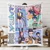 Flannel Blanket Kpop Demon Hunters Huntrix Blanket Saja Boy Quality Warm Throw Blanket Winter Kids Couch Bed Fluffy Bedspread