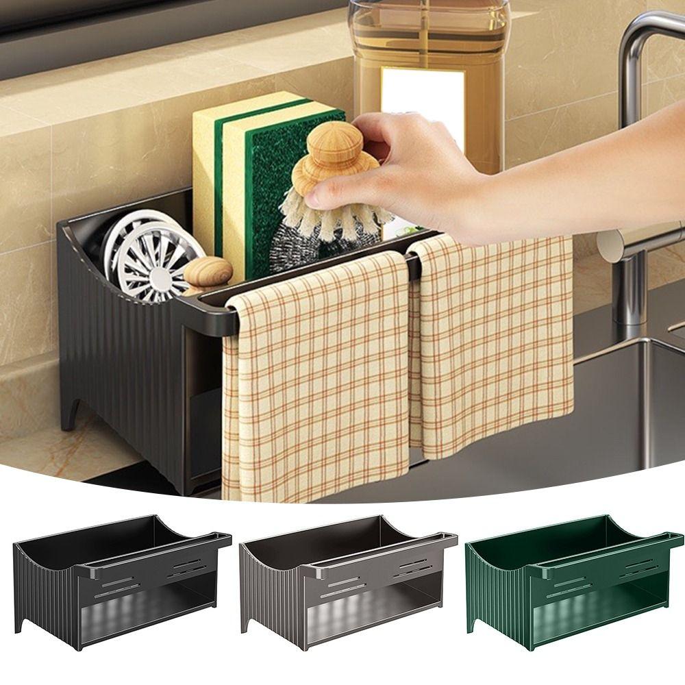 

Многоцелевой органайзер для губки, тряпки, настенные полки для шампуня в ванной комнате, кухня