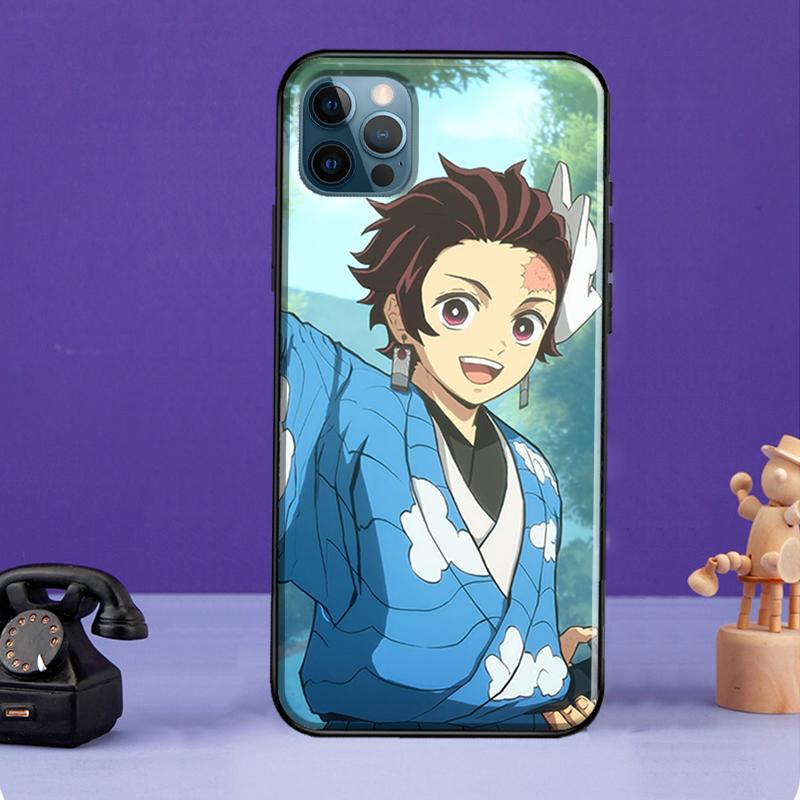 Demon Slayer Kimetsu No Yaiba Phone Case For iPhone 11 14 13 Pro Max XS XR X SE 2020 5S 6S 7 8 Plus 12 Mini Back Cover