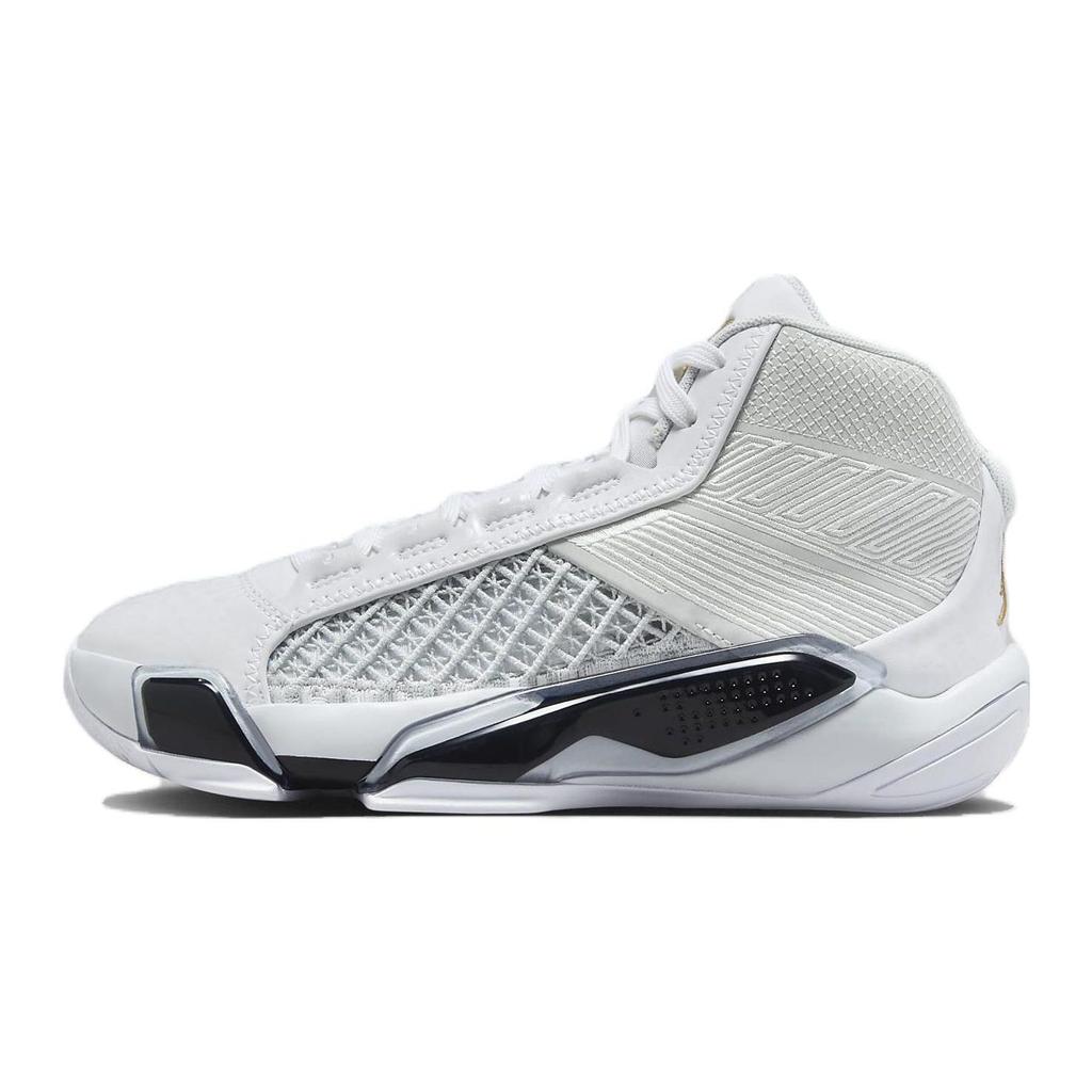 Air Jordan 38 GS FIBA Kids Sneakers White Metallic-Gold Pure-Platinum FN8277-100