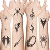 New Dark Series Luminous Tattoo Stickers Waterproof Party Party Gift Funny Face Stickers