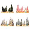 Small Lighted Christmas Tree Decorative Tabletop Christmas Tree with Shatterfproof Baubles Hotel Mall Counter Ornament