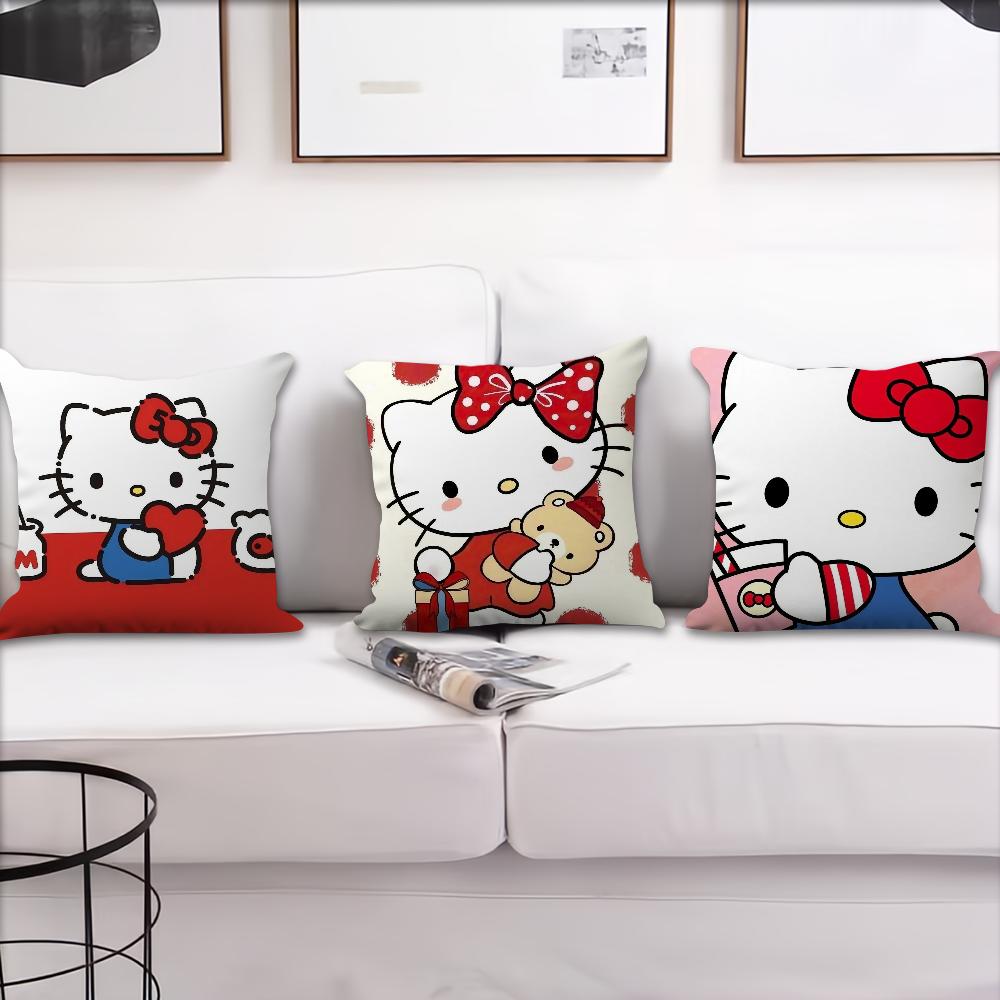 Lovely H-Hello Kitty Cushion Cover For Pillow Printing Sofa Decoration Home Car Room Coffee Shop Office Nordic Simplicity