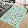 Funny Scientist Maze Design with Colorful Pipes and Flowers Suitable for use as an anti-slip game mat for living room and bedroom sofas