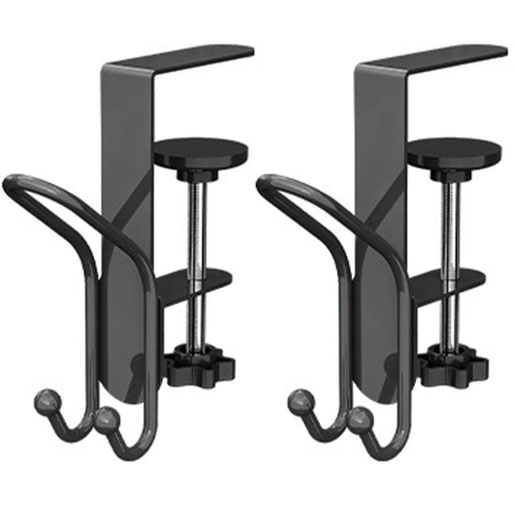 2 In 1 Desk Backpack Hook No-Drill Adjustables Mantel Clip Garland Mantle-Hooks Stocking Mantles Hanger For Xmas Items Storage