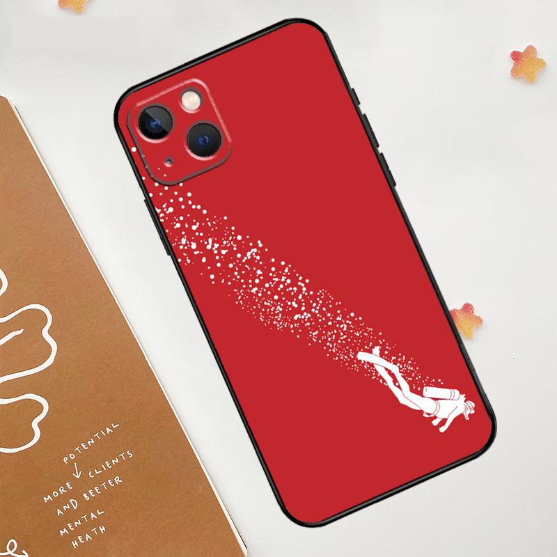 Scuba Diver Diving Case For iPhone 17 Air 16 15 14 13 12 11 Pro Max mini 16e 15 16 Plus Funda Silicone Cover