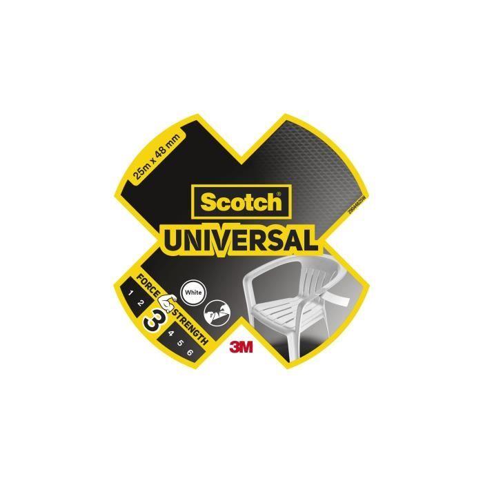 Toile De Réparation - SCOTCH - 25m X 48mm - Blanc - Multi-usages - Déchirable À La Main