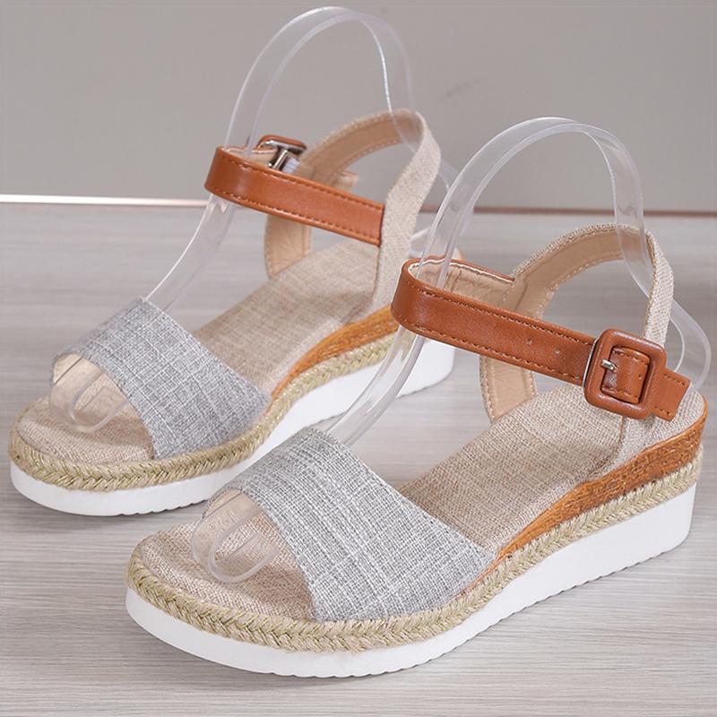 Women's Sandals Peep Toe Summer Sandals With Wedges Heels Sandalias De Mujer  Summer Shoes For Women Heeled Sandals Footwear