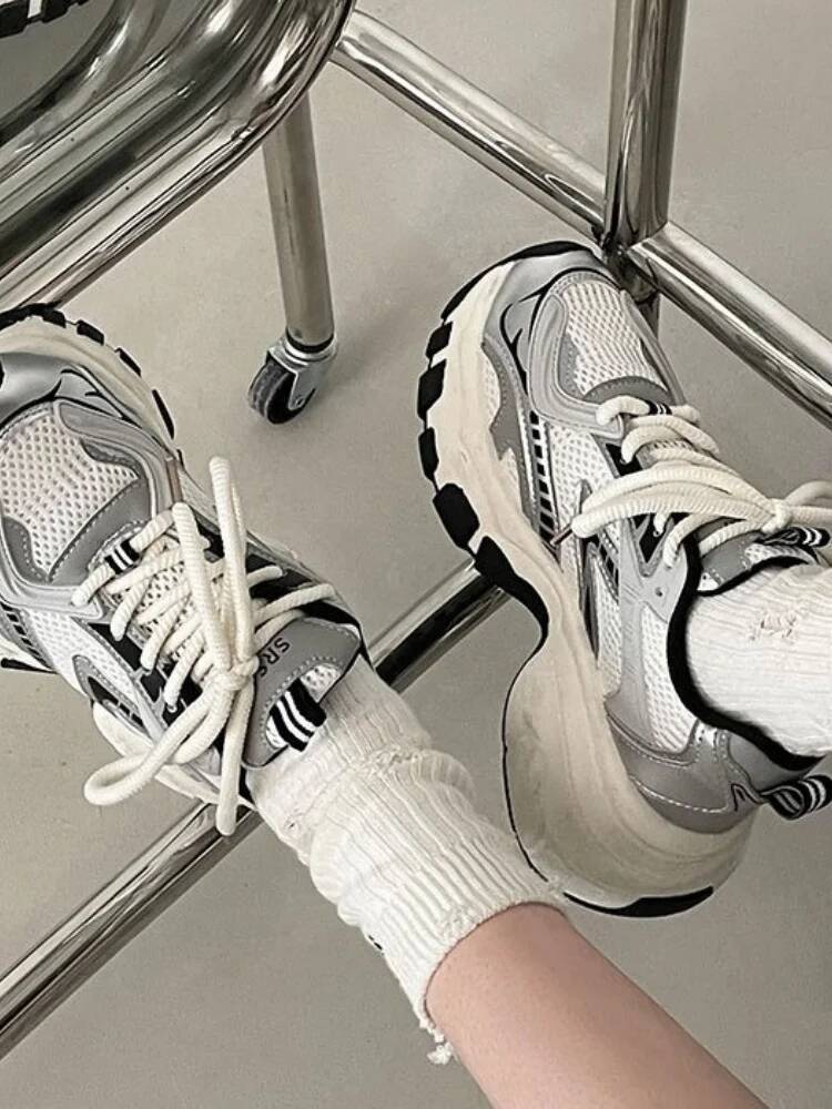 Women Sports Shoes  New Summer Women'S Casual Sneakers Thick Soled Slimming Lightweight Mesh Height Increasing Shoes