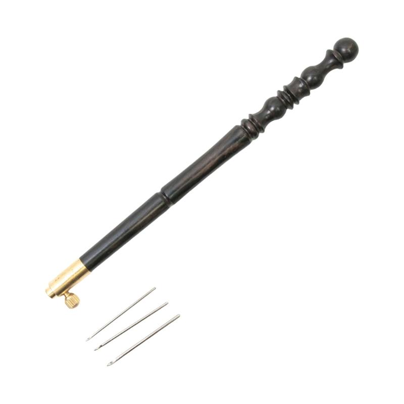 

Французская вышивальная ручка-крючок с иглой (0.67мм 0.9мм 1мм) Сменная вышивальная крючок для вязания крючком для бисероплетения чёрный