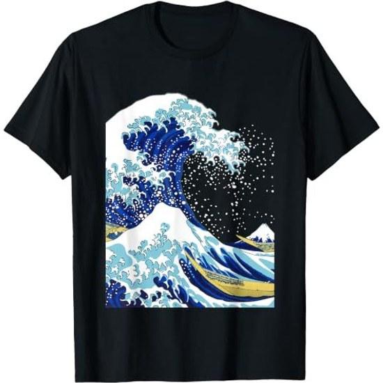 Kanagawa Oki Nami Ura Katsushika Hokusai Japanese pattern souvenir gift T-shirt