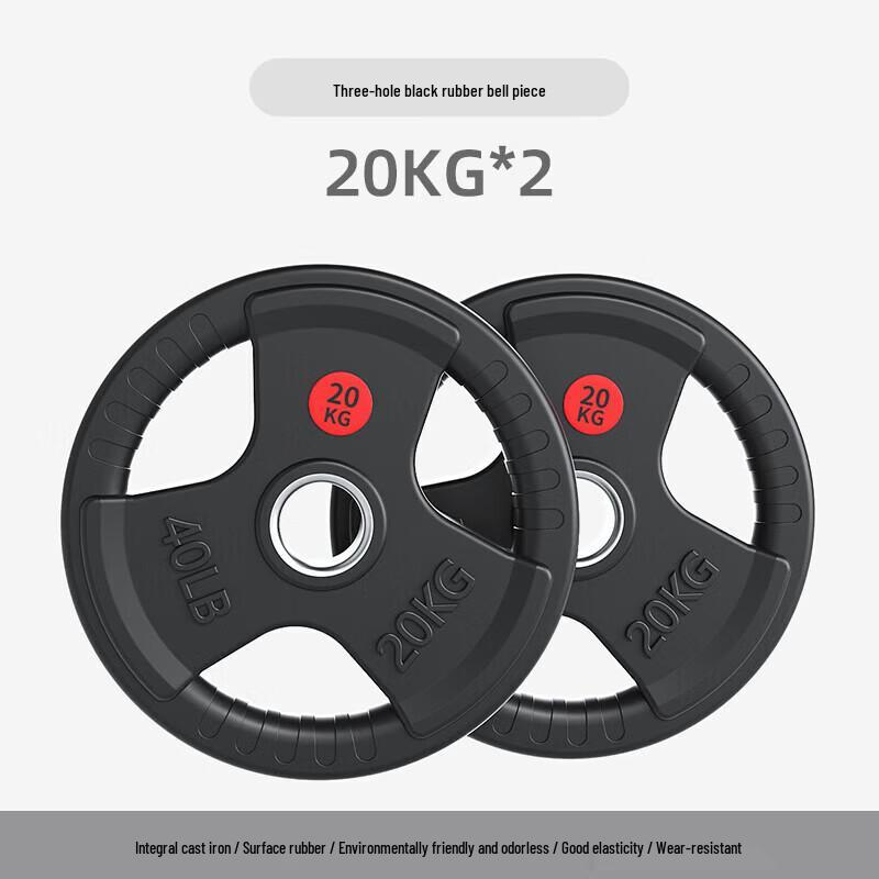 YiMai Rubber Coated Barbell Weight Plates