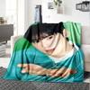 1Pc Cha Eun-woo Print Blanket Soft Comfortable Polyester Throw All Seasons Use Bedroom Office Outdoor Christmas Gift Choice Portrait Photo Print Print