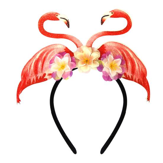 Hawaiian Party Headband Felt Luau Head Boppers Palm Tree Flamingo Pineapple Headbands for Summer Beach Themed Party Favors