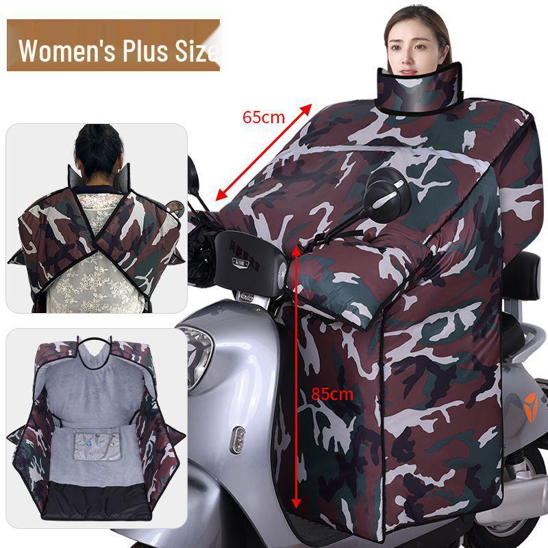 Extra großer, fleecegefütterter, winddichter und wasserdichter Winterschutz für Dreirad/Motorrad