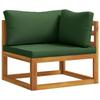 Sofa Set 4 Pieces Natural Solid Acacia Wood