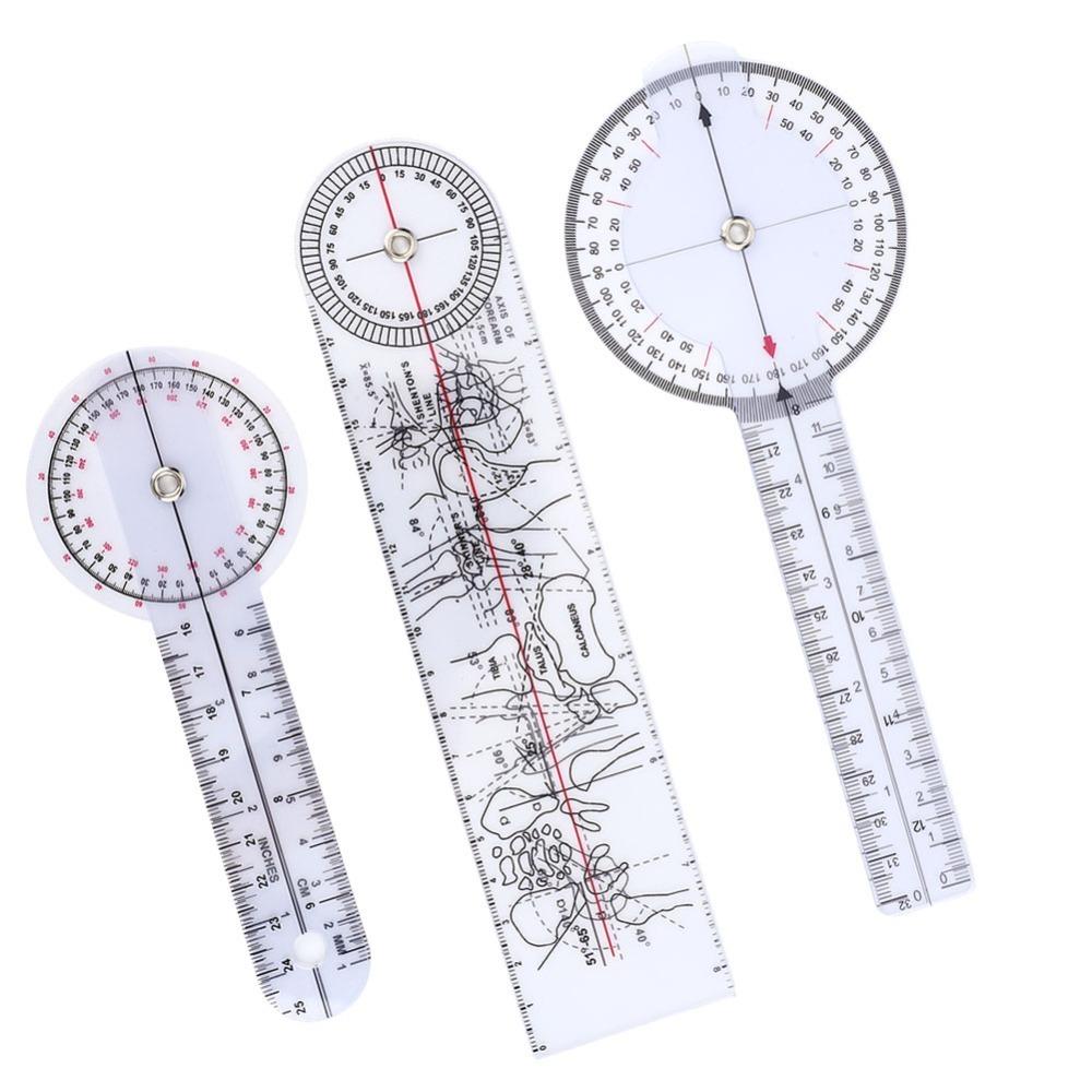 3 Stück Weißes Gesundheitswesen Goniometer 8 Zoll 3-teiliges Goniometer-Kit Goniometer-Set Physische Erholung