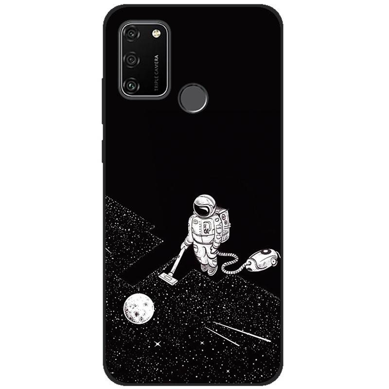 For HONOR 9A Case 6.3" Soft Silicon Tpu Phone covers On Huawei Honor 9A 9 A MOA-LX9N Back Bag Funda Shell black tpu case