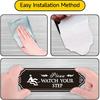 Please Watch Your Step Sign, Self-Adhesive Waterproof Vinyl Mind Your Step Sticker, Safety Sign for Home/House, Business, Restaurants and Offices