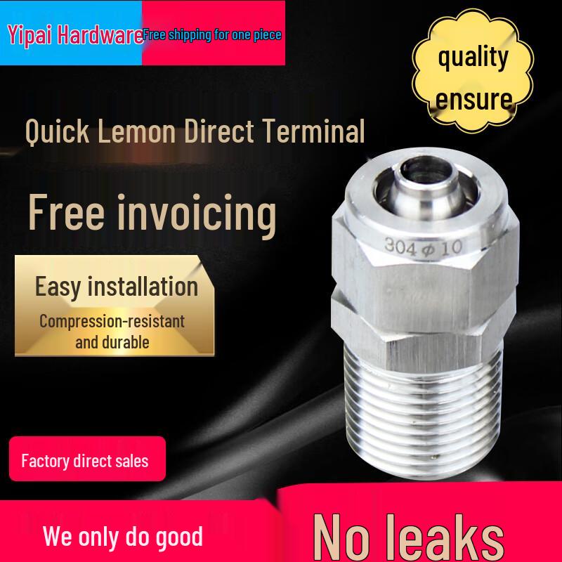 304 Stainless Steel Quick Connect Straight Fitting